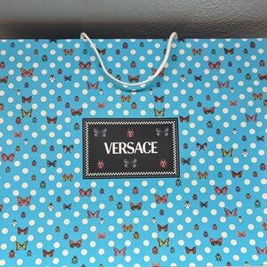 Versace Turquoise Butterfly and Polka Dot Bag